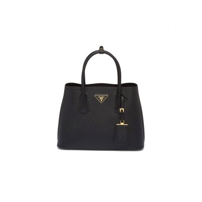PRADA MEDIUM DOUBLE SAFFIANO LEATHER BAG 1BG887  (33*25*14.5cm) 